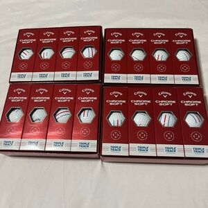 Callaway Chrome Soft Triple Track Golf Balls (4) Dozen 48 Balls BRAND NEW.
